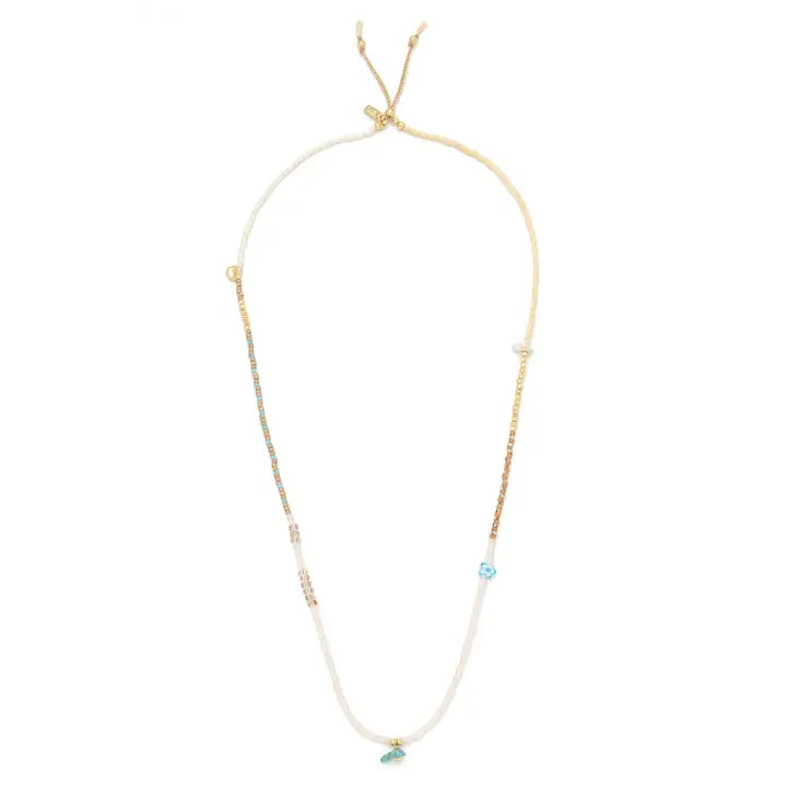 Downloaded from Shopify for use with Vendor ID (979) and Product ID (10560839418150). Product Image for Mixed Media Wrap Bracelet/Necklace – Tranquility/Turquoise/Gold