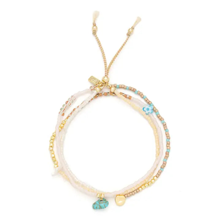 Downloaded from Shopify for use with Vendor ID (979) and Product ID (10560839418150). Product Image for Mixed Media Wrap Bracelet/Necklace – Tranquility/Turquoise/Gold