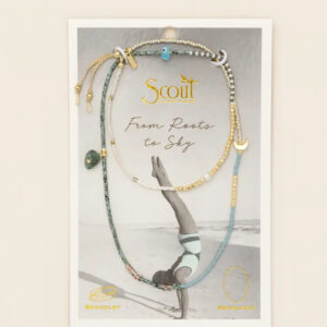 Product Image for Mixed Media Wrap Bracelet/Necklace – Transformation/African Turquoise/Gold