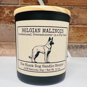 Product Image for Belgian Malinois Dog Breed Candle