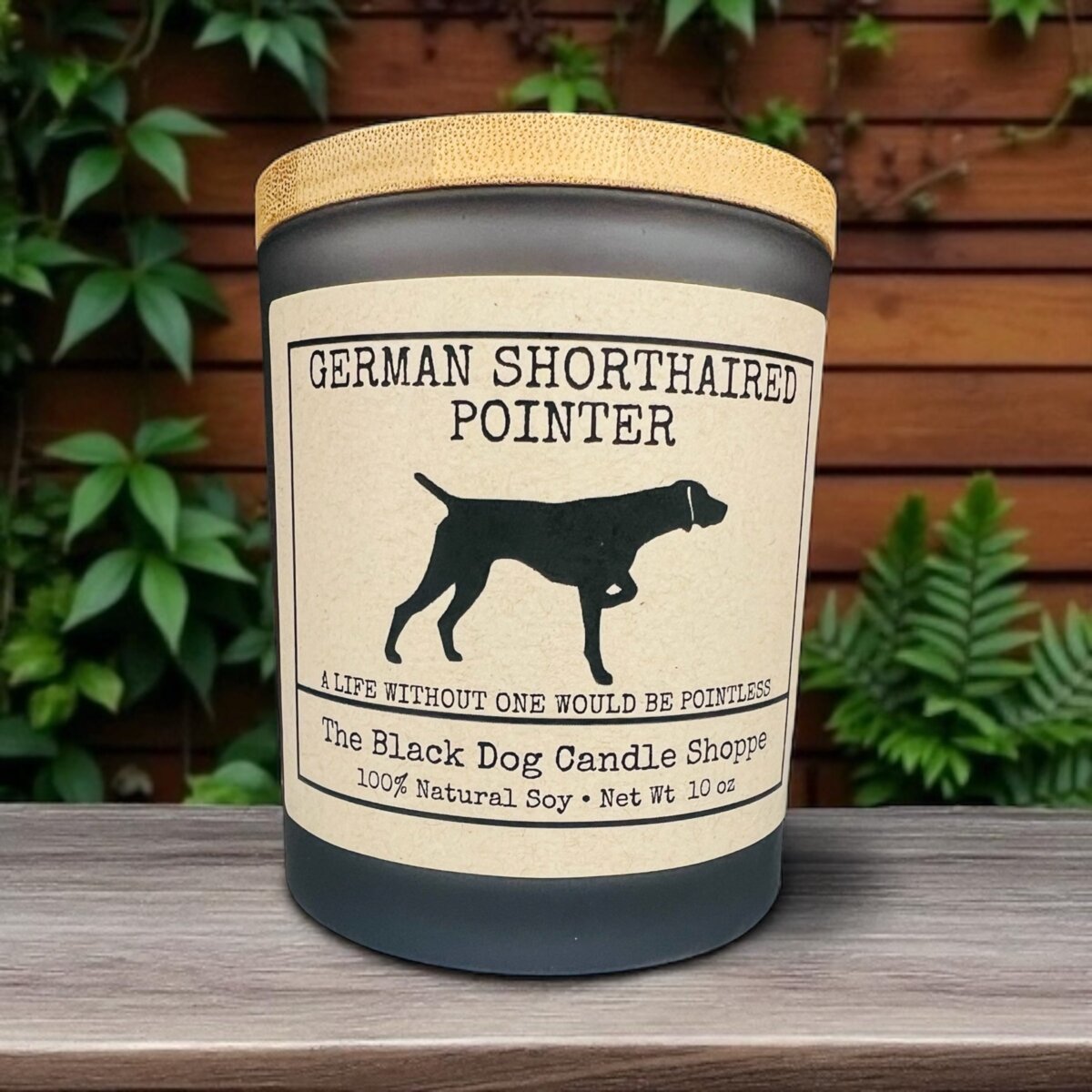Downloaded from Shopify for use with Vendor ID (1042) and Product ID (7045127143556). Product Image for German Shorthaired Pointer dog Breed Candle