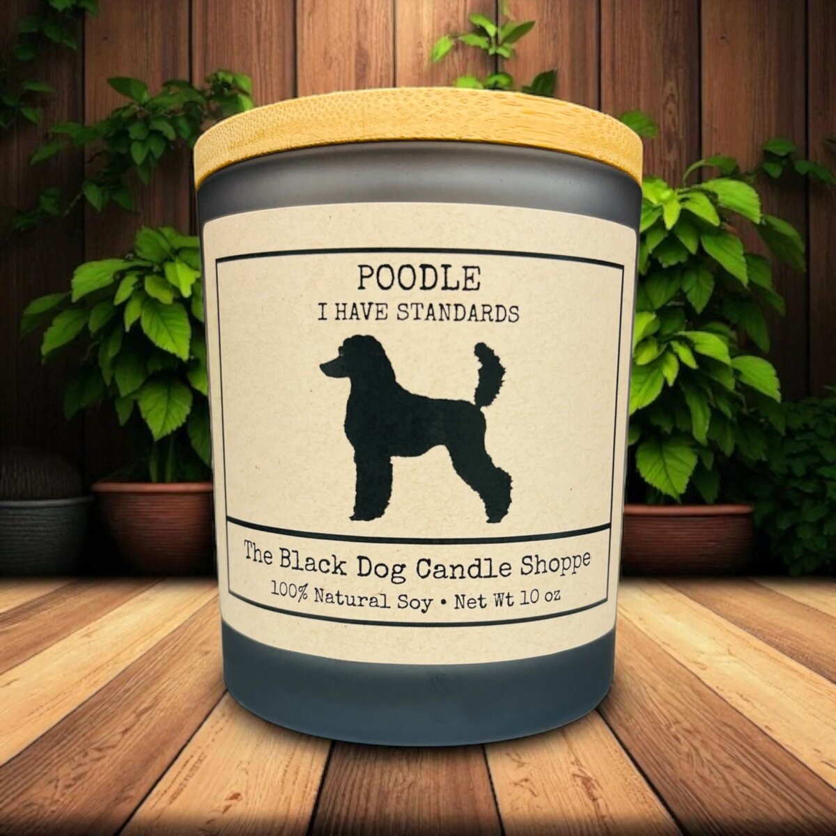 Downloaded from Shopify for use with Vendor ID (1042) and Product ID (8223104663684). Product Image for Poodle Dog Breed Candle