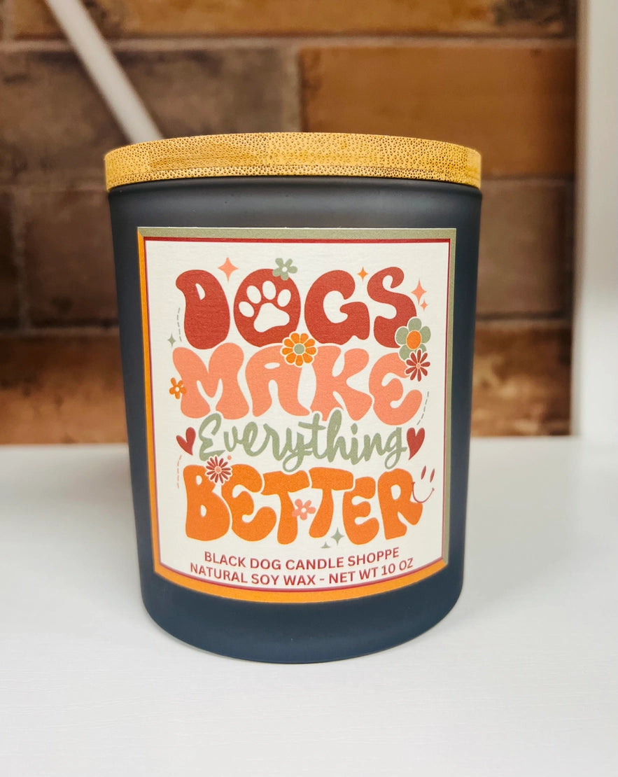 Downloaded from Shopify for use with Vendor ID (1042) and Product ID (7277158891652). Product Image for Dog’s Make Everything Better Candle
