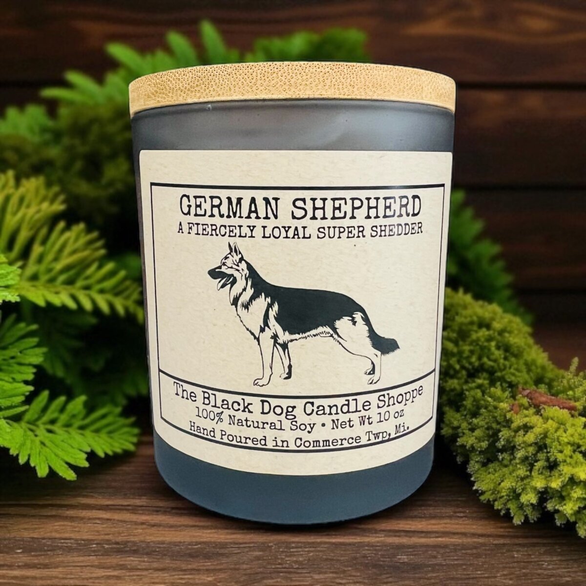 Downloaded from Shopify for use with Vendor ID (1042) and Product ID (7030082011268). Product Image for German Shepherd Dog Breed Candle