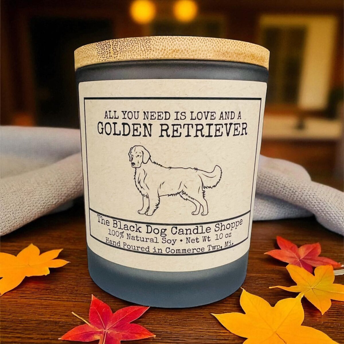 Downloaded from Shopify for use with Vendor ID (1042) and Product ID (7088135569540). Product Image for Golden Retriever Dog Breed Candle