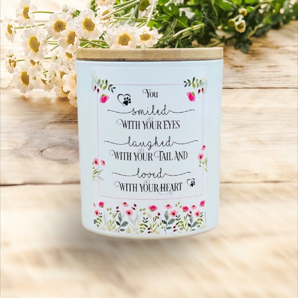 Downloaded from Shopify for use with Vendor ID (1042) and Product ID (7050265133188). Product Image for You Smiled with Your Eyes Sympathy Candle – Black