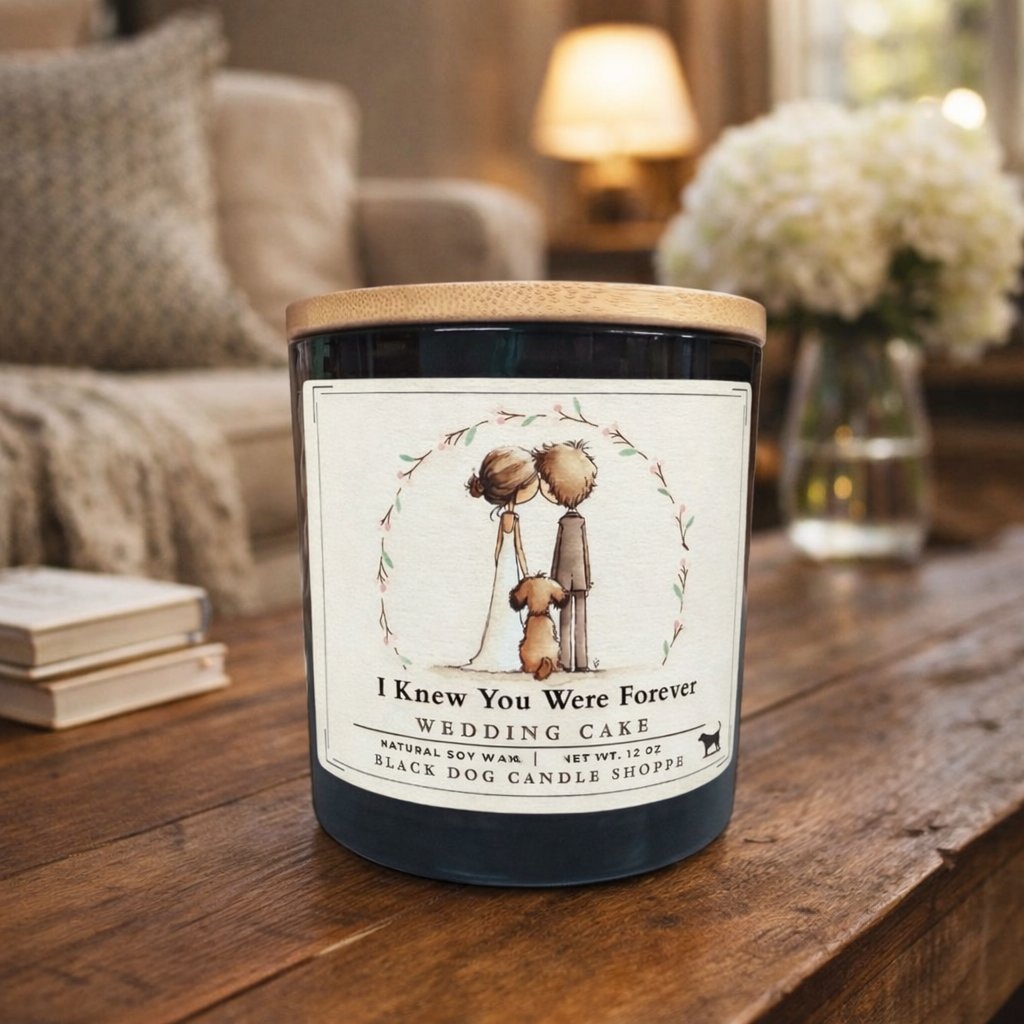 Downloaded from Shopify for use with Vendor ID (1042) and Product ID (10208308428932). Product Image for I Knew You Were Forever – DW Candle Grey, Wedding Cake