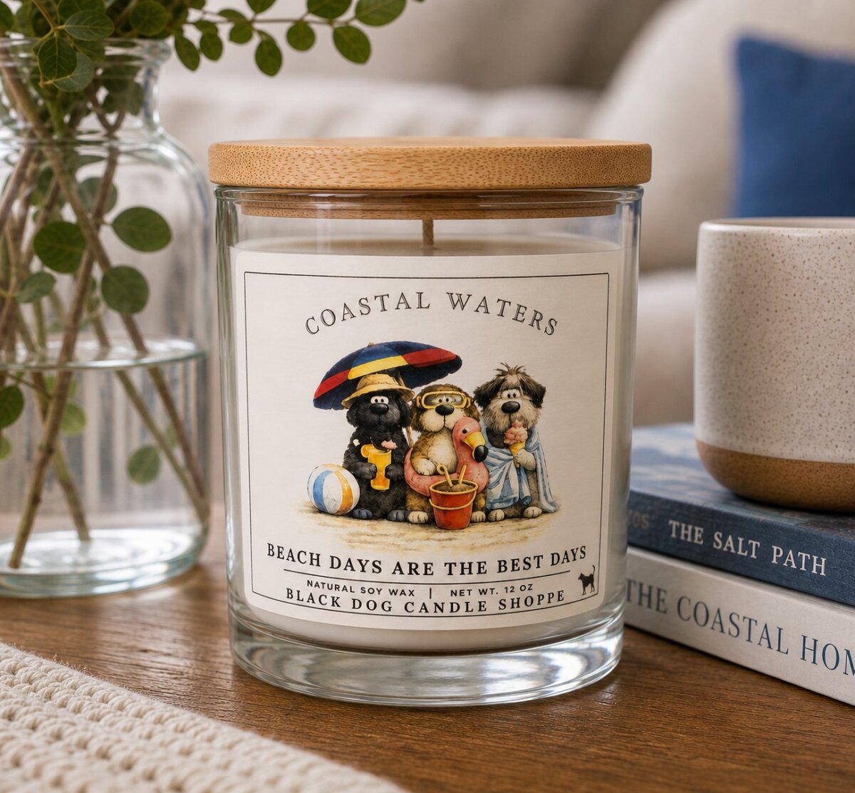 Downloaded from Shopify for use with Vendor ID (1042) and Product ID (10324844445828). Product Image for Coastal Waters Candle – Beach Days Are the Best Days