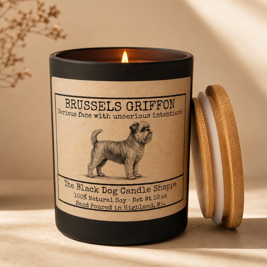 Downloaded from Shopify for use with Vendor ID (1042) and Product ID (10326126723204). Product Image for Brussels Griffon Dog Breed Candle