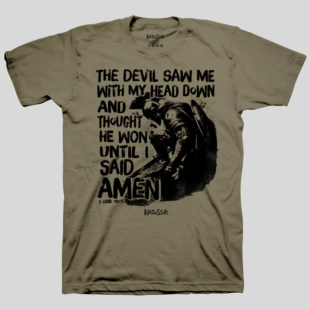 APT5006-Amen-MOCKUP-GRAY-1200 Product Image for 2 XL I said Amen Faith based Tee