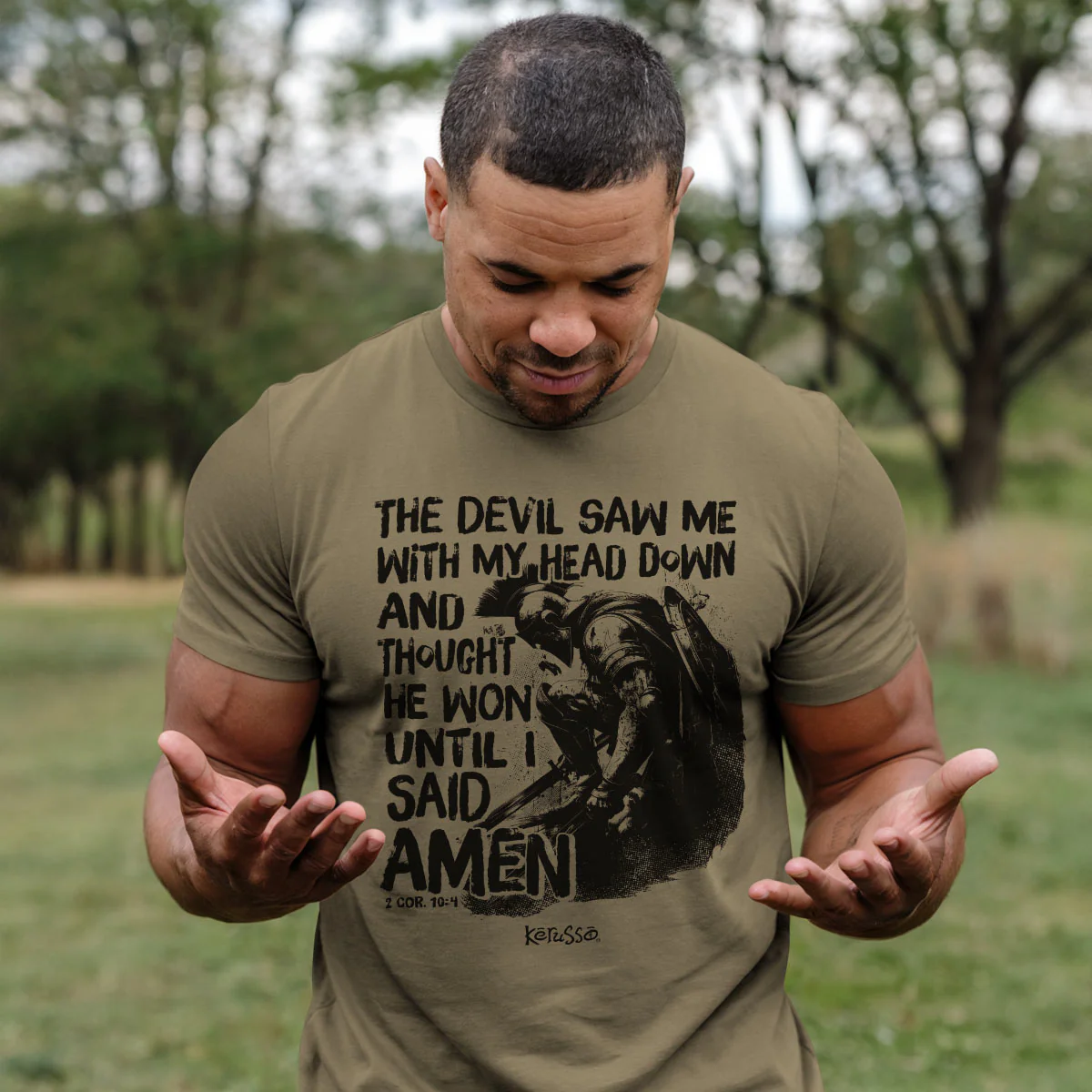 APT5006-Amen-male-MODEL-1200 Product Image for 2 XL I said Amen Faith based Tee