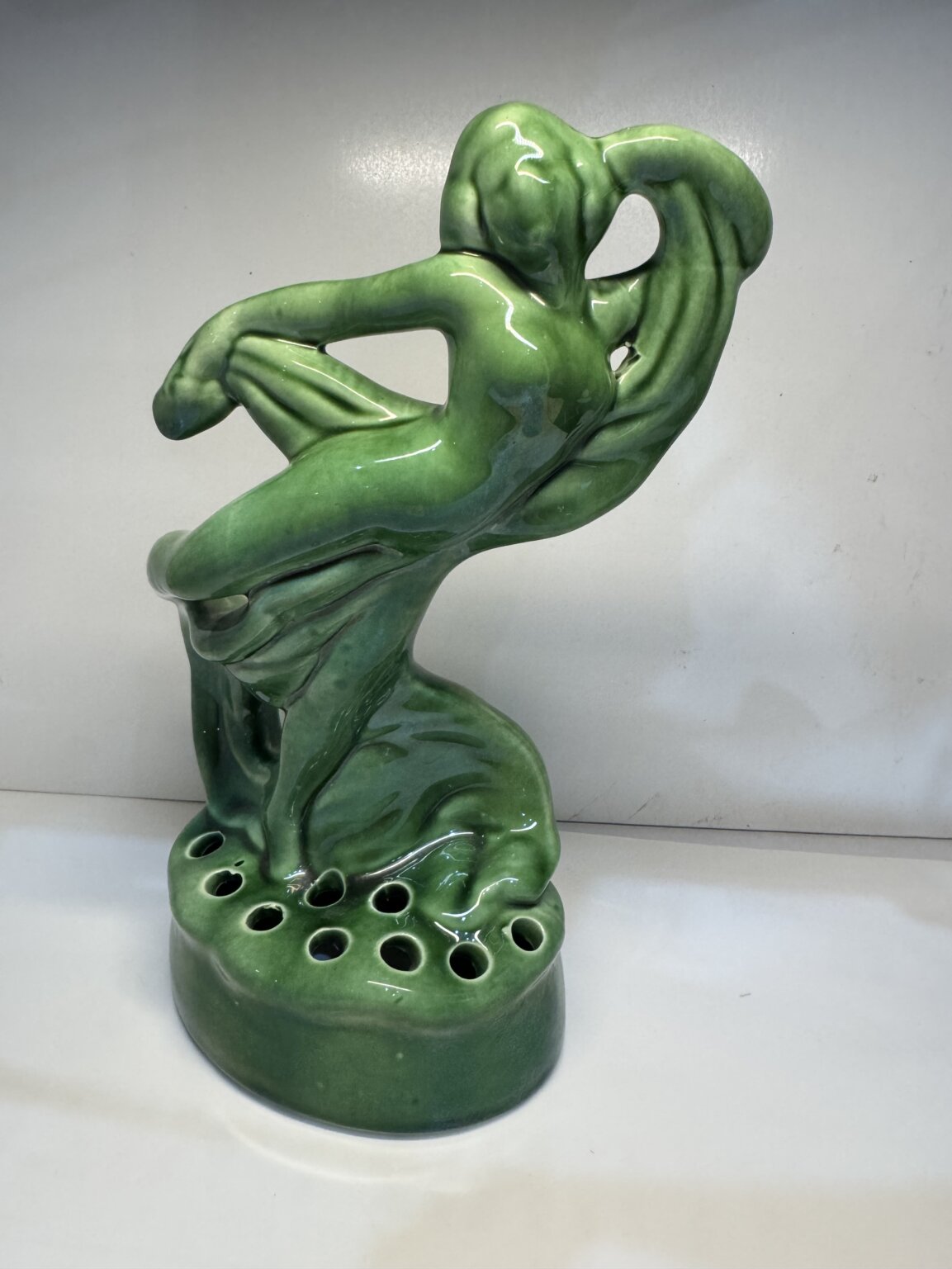 IMG_5927 Product Image for Camark Pottery Art Deco Ceramic Lady Flower Frog