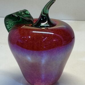Product Image for Glass Eye Studio Glass iridescent Apple Paperweight 1996
