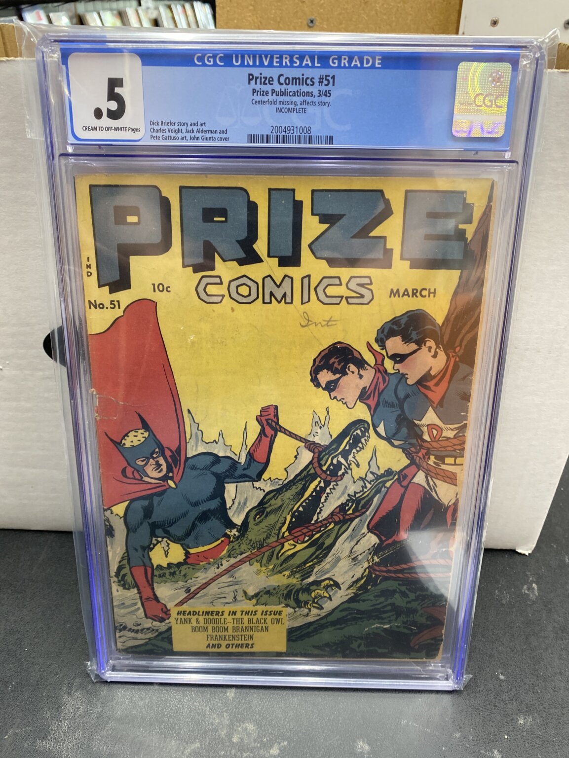 image Product Image for Prize Comics # 51 cgc .5