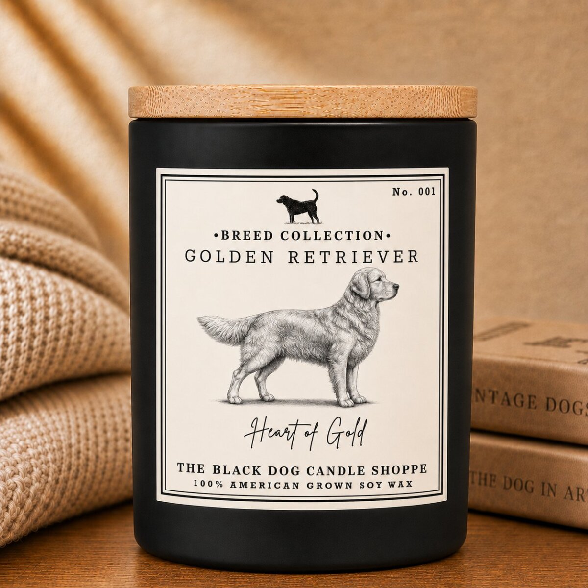 Downloaded from Shopify for use with Vendor ID (1042) and Product ID (7088135569540). Product Image for Golden Retriever Dog Breed Candle