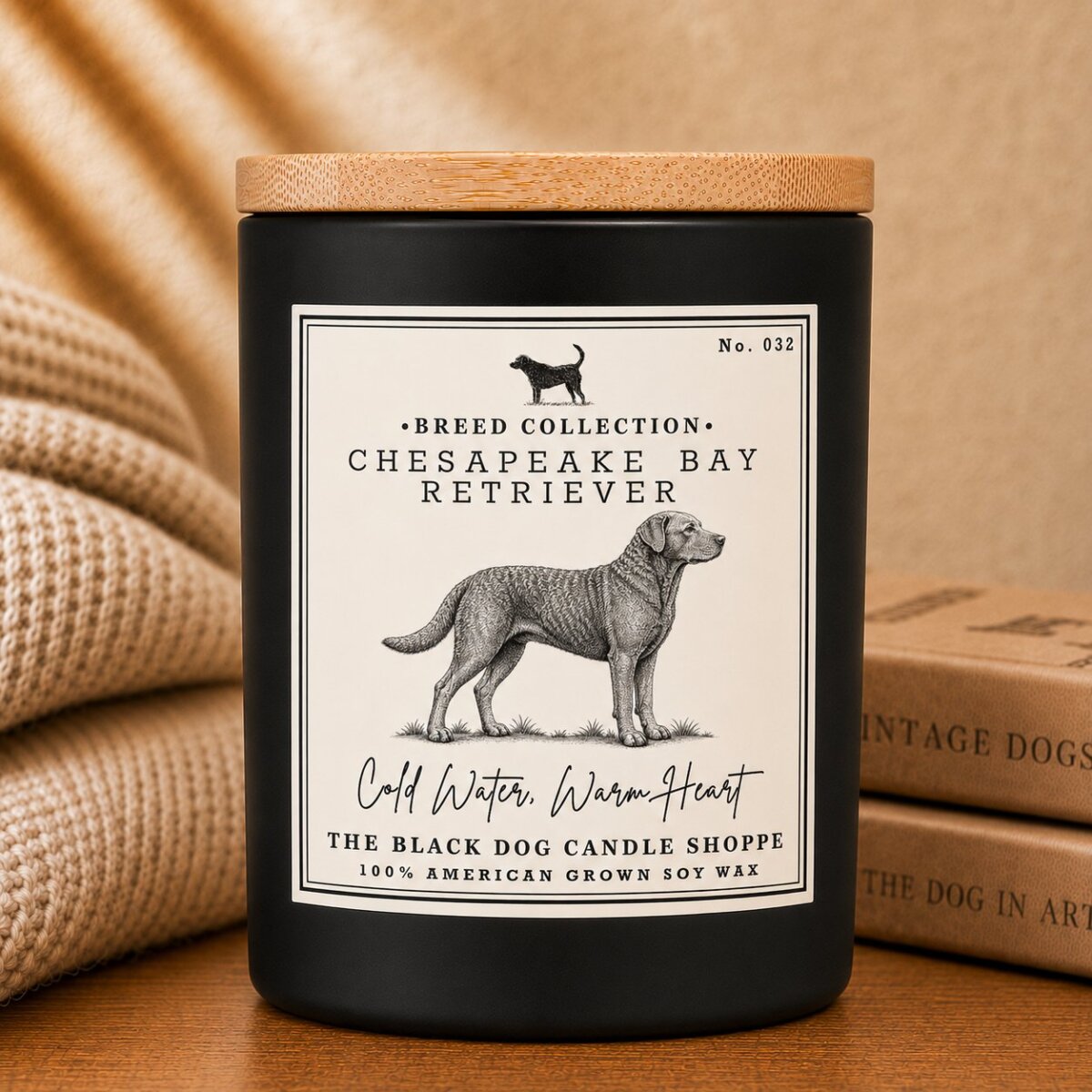 Downloaded from Shopify for use with Vendor ID (1042) and Product ID (10152602960004). Product Image for Chesapeake Bay Retriever Dog Breed Candle