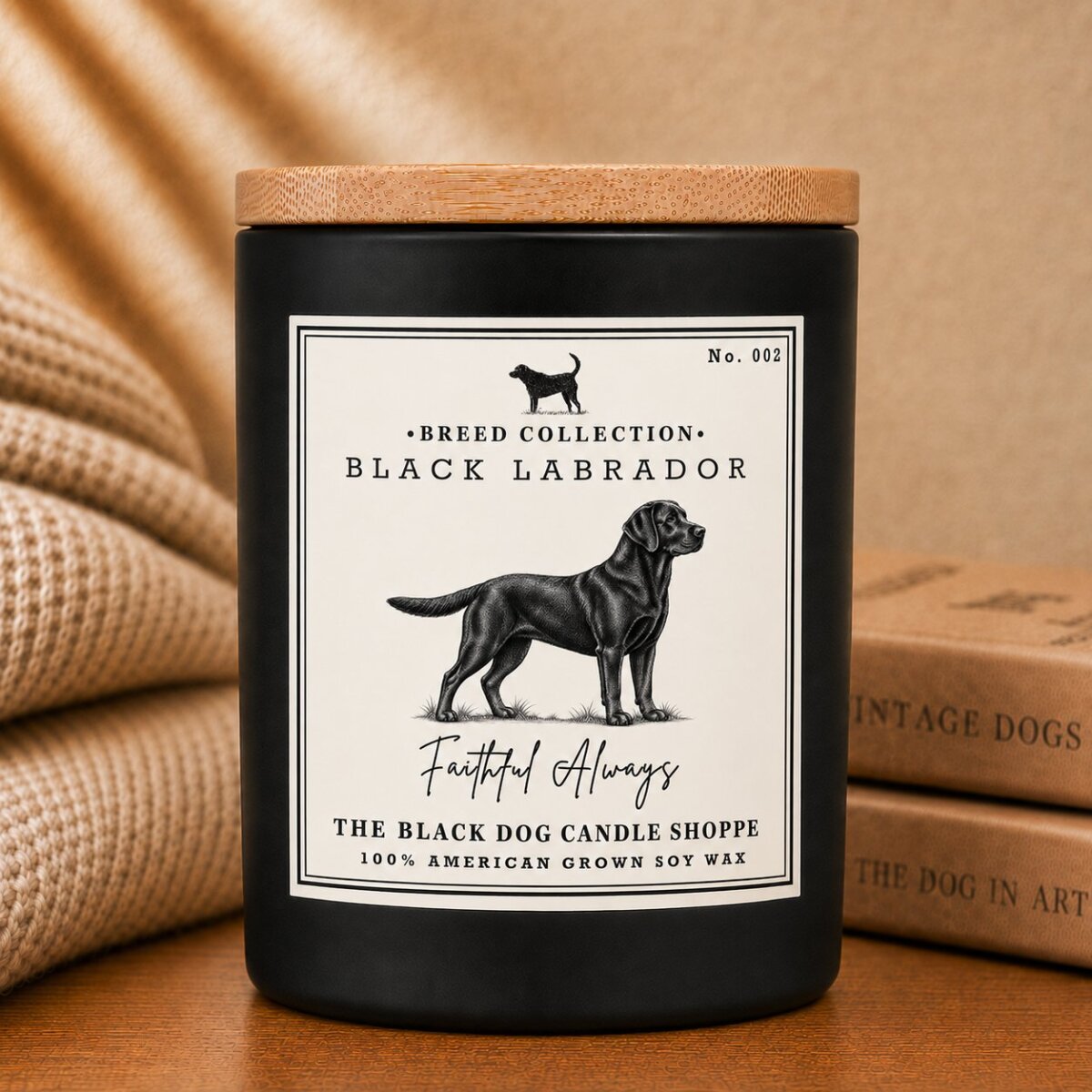 Downloaded from Shopify for use with Vendor ID (1042) and Product ID (7036374188164). Product Image for Black lab Dog Breed Candle