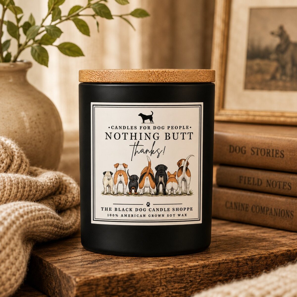 Downloaded from Shopify for use with Vendor ID (1042) and Product ID (7045266145412). Product Image for Nothing BUTT Thanks Candle