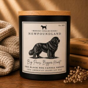 Product Image for Newfoundland Dog Candle – Gift for Dog Lovers | Soy Candle