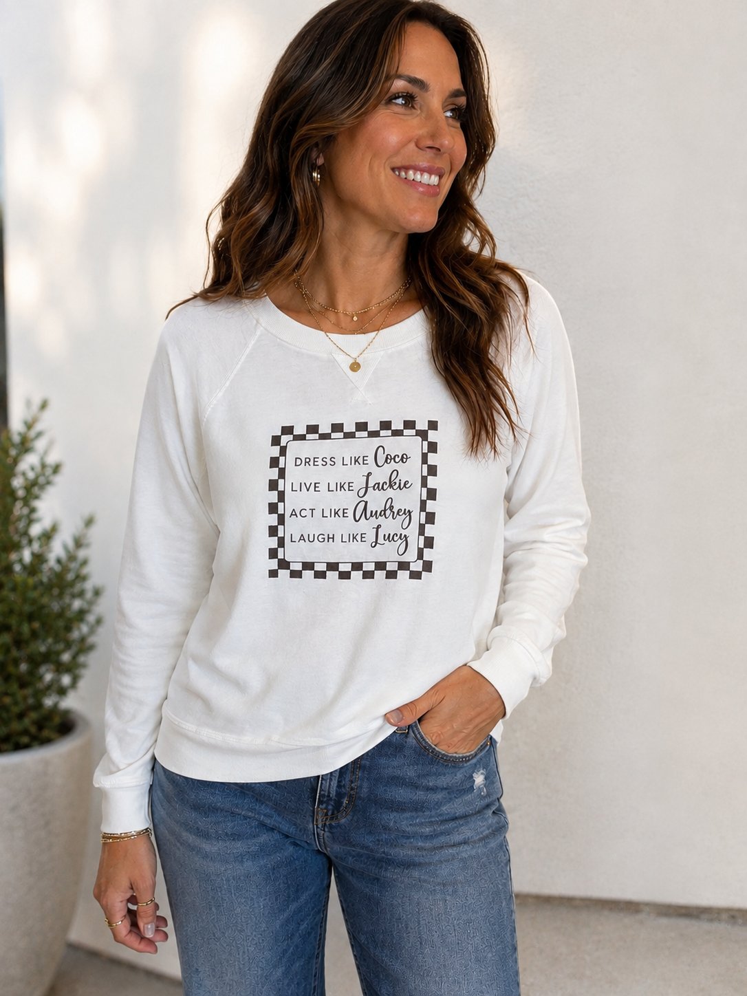 “Live” French Terry Crewneck