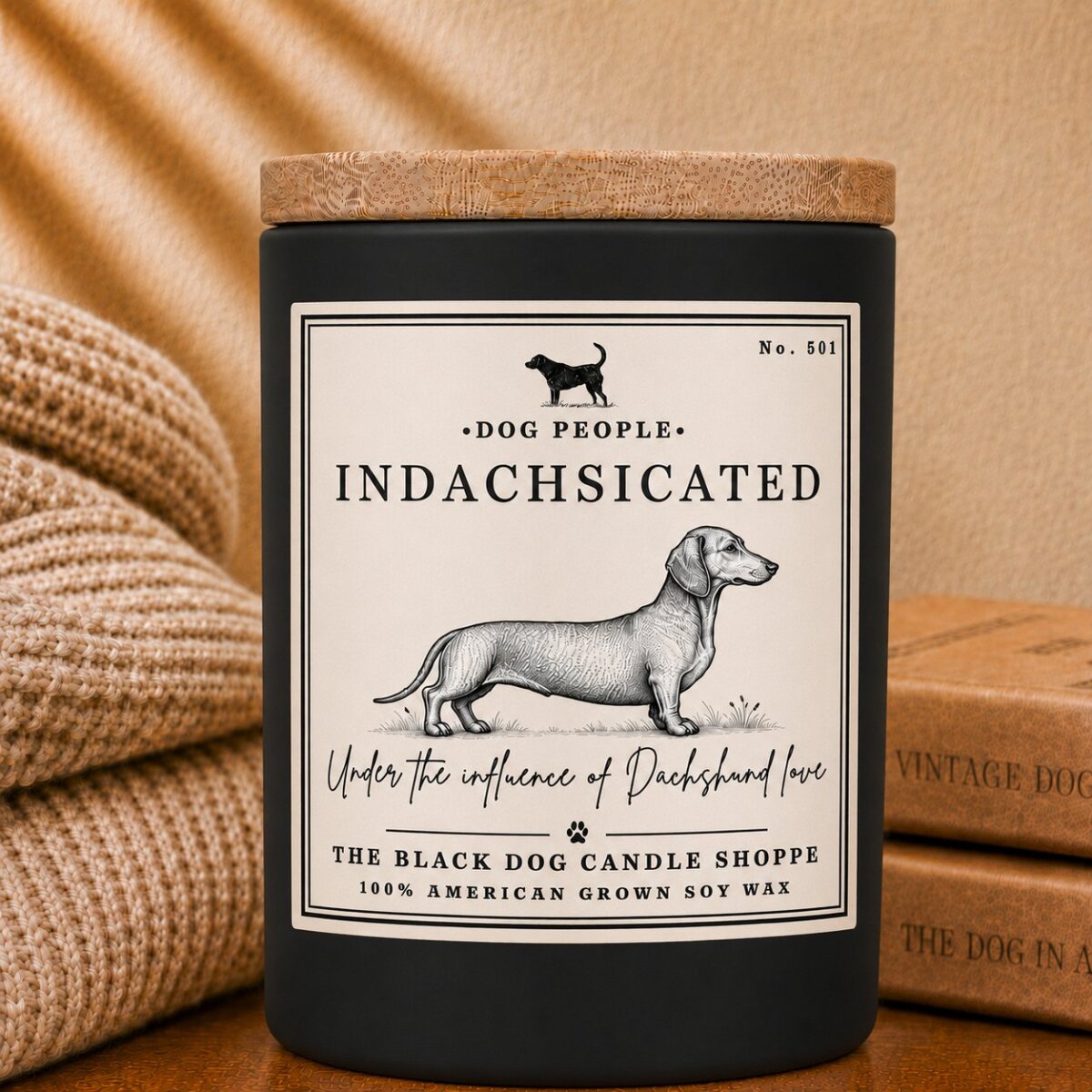 Downloaded from Shopify for use with Vendor ID (1042) and Product ID (7096275632260). Product Image for Dachshund Indachsicted Dog Lover Candle