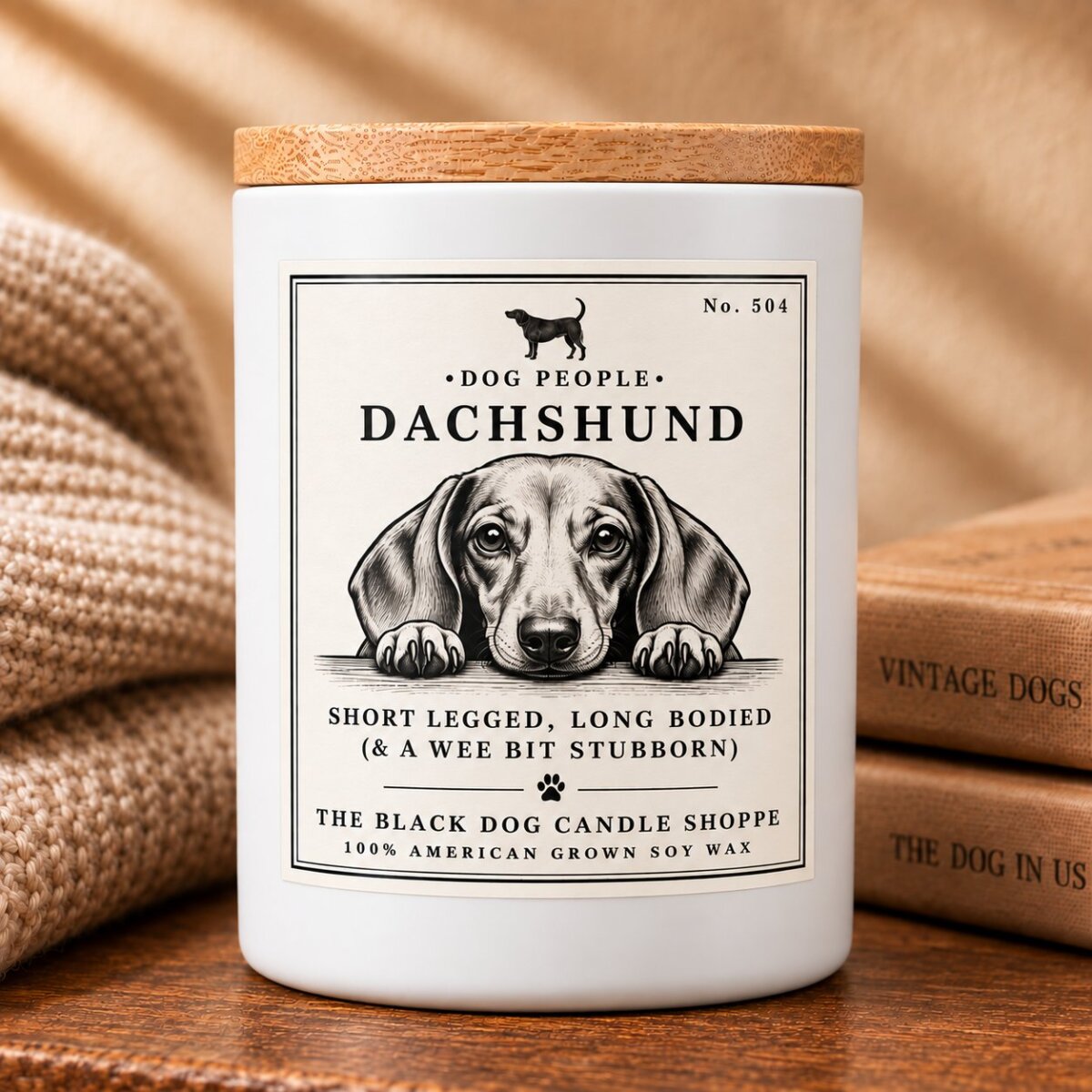 Downloaded from Shopify for use with Vendor ID (1042) and Product ID (7274988568708). Product Image for Dachshund Candle