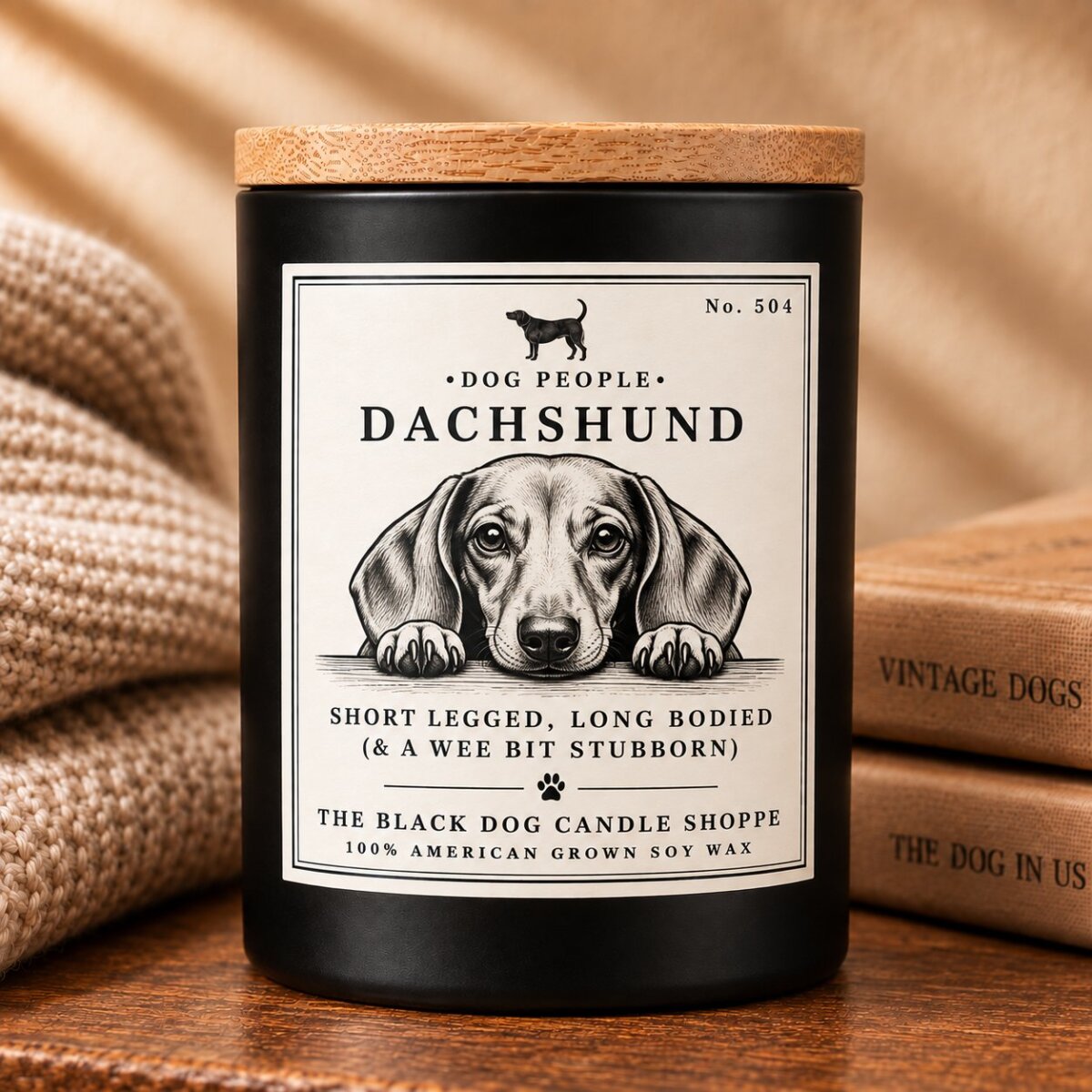 Downloaded from Shopify for use with Vendor ID (1042) and Product ID (7274988568708). Product Image for Dachshund Candle