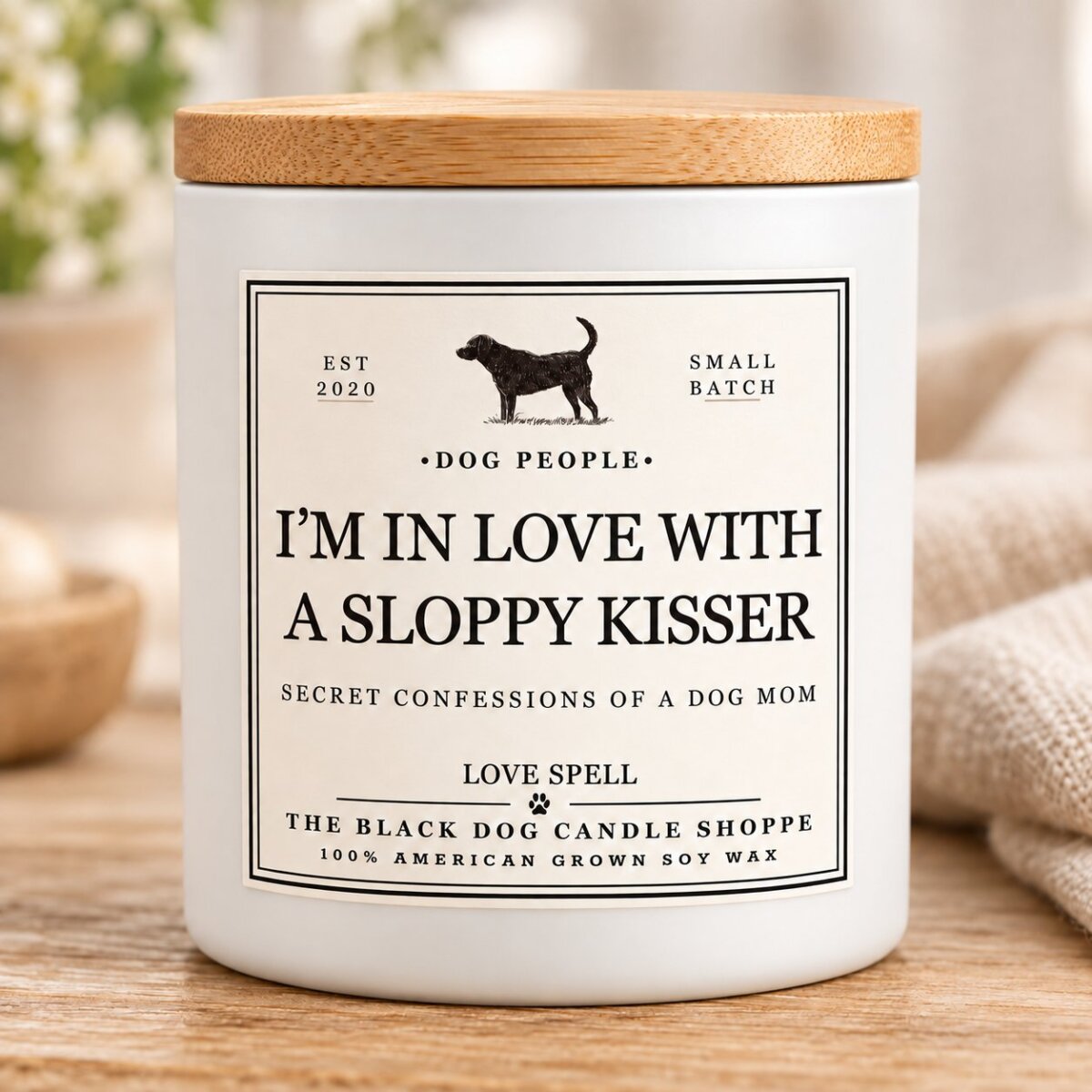 Downloaded from Shopify for use with Vendor ID (1042) and Product ID (7208575107204). Product Image for I’m in Love with a Sloppy Kisser – Secret Confessions of a Dog Mom