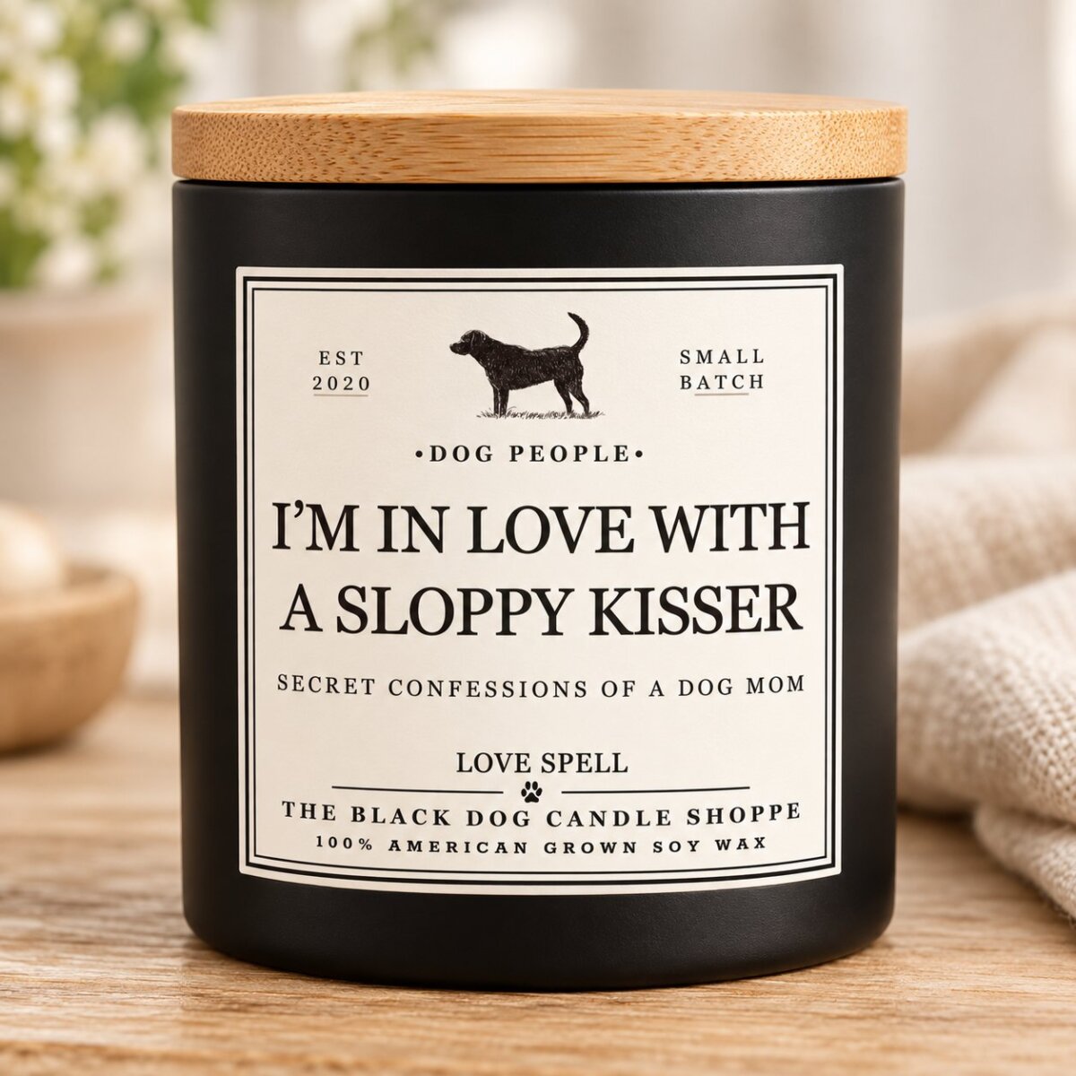 Downloaded from Shopify for use with Vendor ID (1042) and Product ID (7208575107204). Product Image for I’m in Love with a Sloppy Kisser – Secret Confessions of a Dog Mom