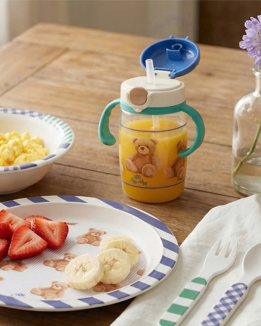 Downloaded from Shopify for use with Vendor ID (370) and Product ID (15435006083296). Product Image for Itzy Sips Bear Straw Cup With Snap Close Lid