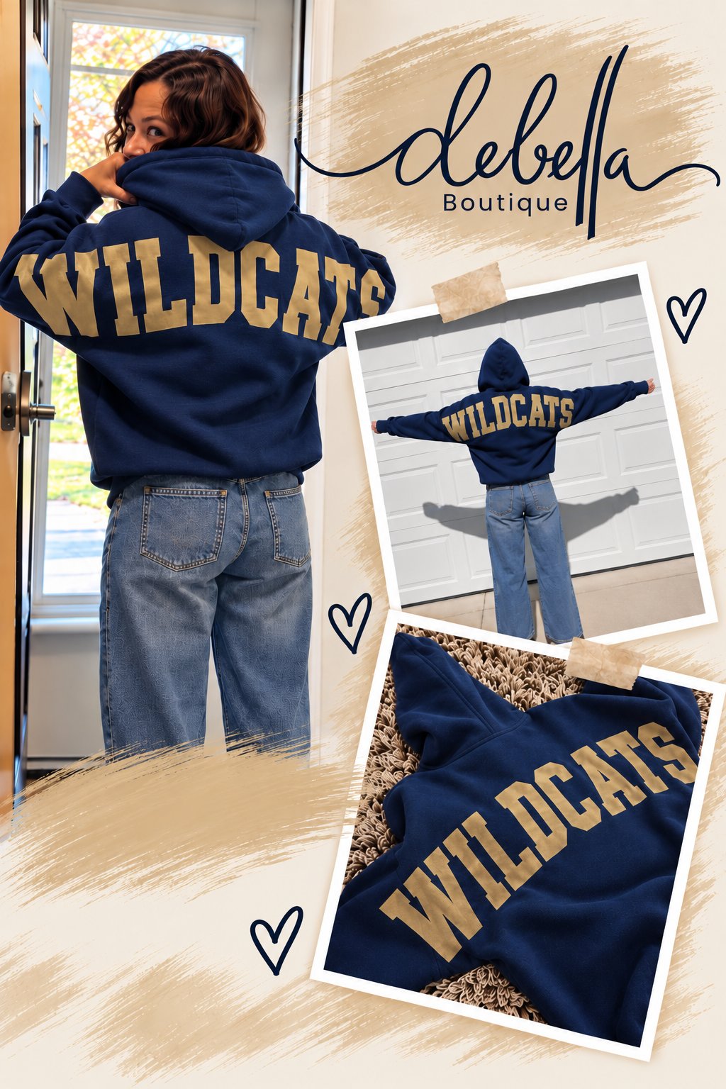 Debella Boutique Wildcats Hoodie Collage Product Image for Wildcat Custom Hoodie