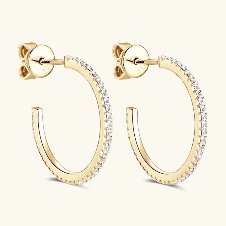 .50ct Moissanite Hoops