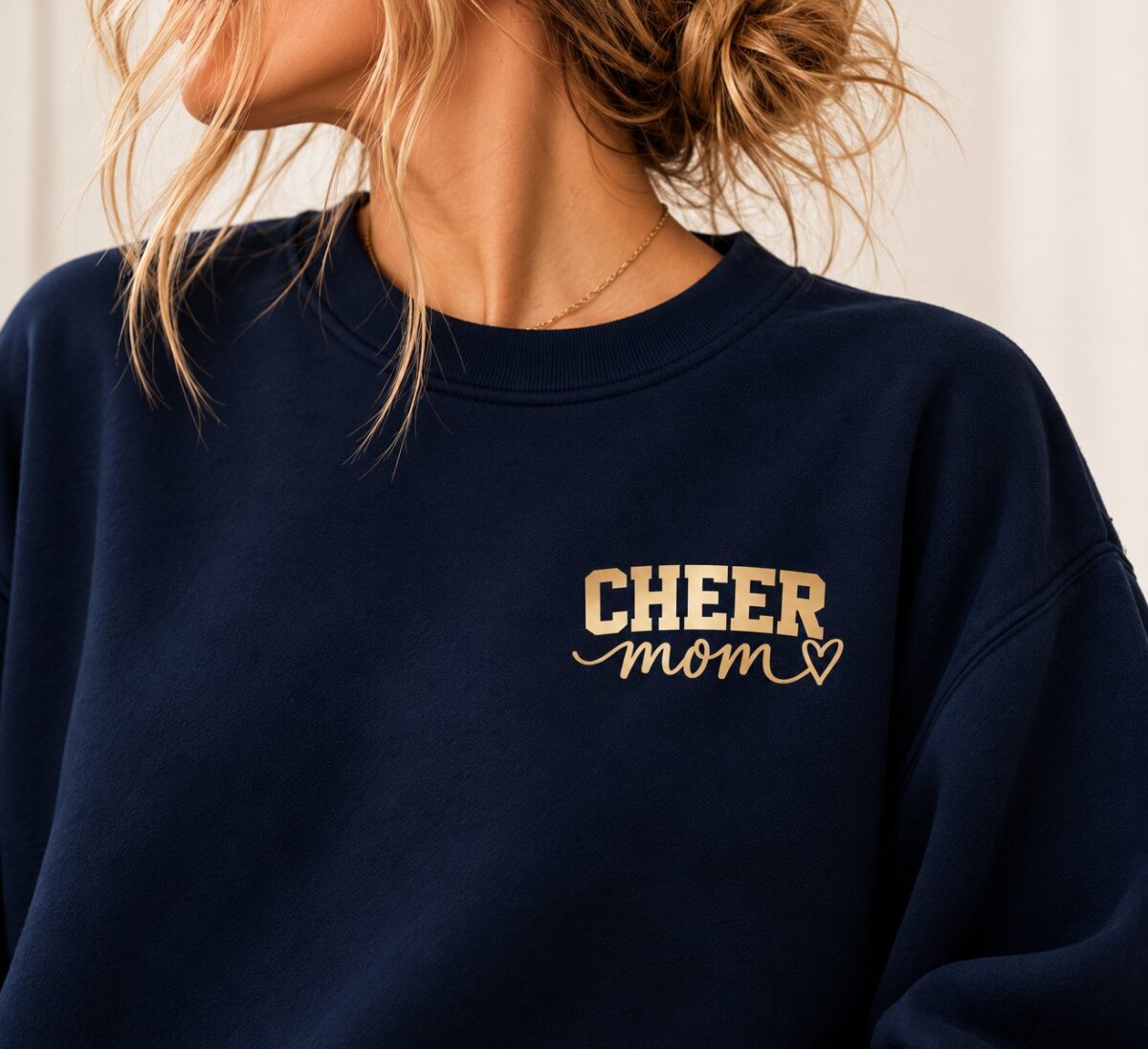 Navy Cheer Mom Sweatshirt Portrait Product Image for Wildcat Custom Hoodie
